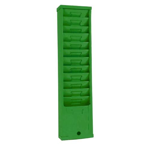 Time Card Rack, Metal, Anthem Model 158H. 12 Slots/Pockets-Black