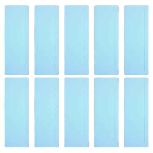 PATIKIL Guided Reading Strips, 10pcs Tracking Highlight Colored Overlay Bookmark Reduce Visual Stress Teaching Supplies with Line for Classroom, Sky Blue