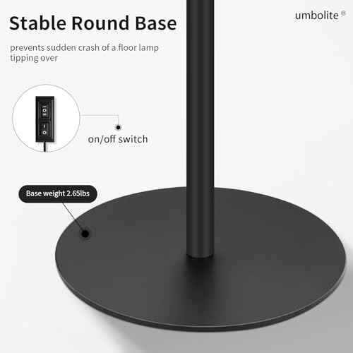 Lash Light, LED Floor Lamp, Reading Floor Lamp, Adjustable Gooseneck, 3 Heights, 10W Dual Brightness, Portable Standing Lamp for Eyelash Extensions, Makeup, Office
