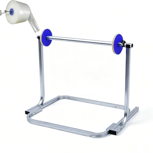 HPMCVE 100cm Adjustable Bubble Wrap Dispenser Stand for Moving & Packing, Silver Steel