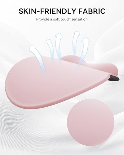 Laborio Large Light Pink Ergonomic Mouse Pad with Wrist Rest 10.6 x 9 inches