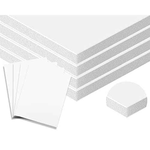 Foam Board 18x24 10PK Foam Core Boards 3/16 Thick Foam Poster Board White Foamboard 18x24 Large Acid Free Foamcore Sheets, Polystyrene Rigid Foamboard Large Foamcore Backing for Backdrop, Display