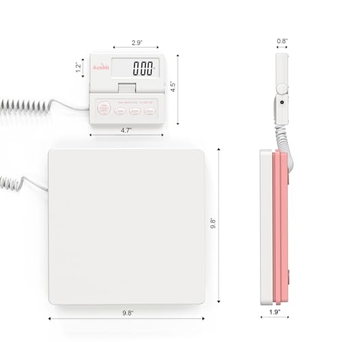 Acnhli 110LB Postal Scale with Flexible Panel, Tare/Mode/Hold Functions for Shipping & Small Business