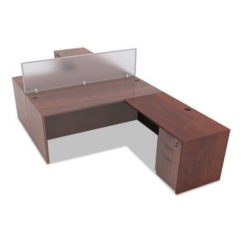 Alera Valencia Series Reversible Return/Bridge Shell, 47 1/4w x 23 5/8d, Cherry