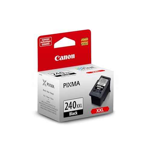 Canon PG-240 XXL Genuine Black Ink Cartridge, Compatible with MG2120/3120/4120, MX512/432/472/372/392/522/532/452, MG2220/3220/4220/3520/3620, TS5120