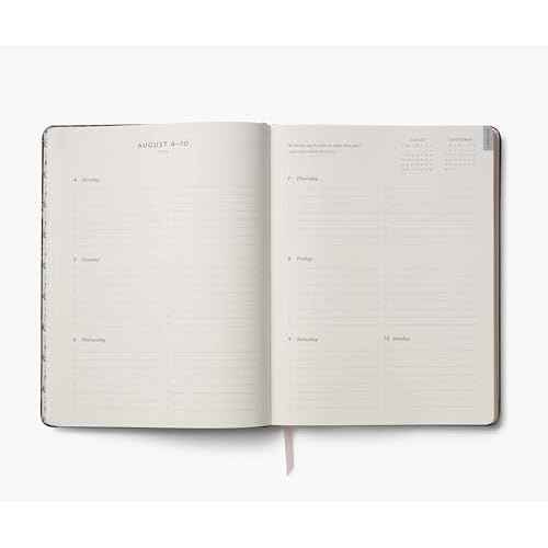 RIFLE PAPER CO. 2026 Gracie 12-Month Academic Planner, Aug. 2025 - July 2026, Thread-Stitch Binding, 9.62" L x 7.18" W, Metallic Gold Foil Accents, Monthly Pages & Note Section