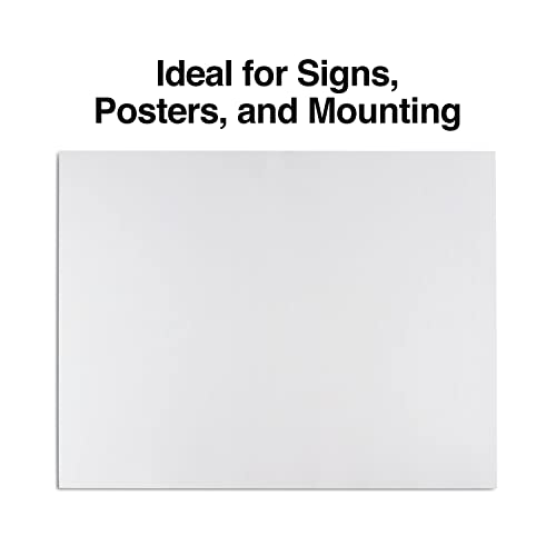Staples Poster Board 22x28 Inch White 10 Pack for School Signs & Projects
