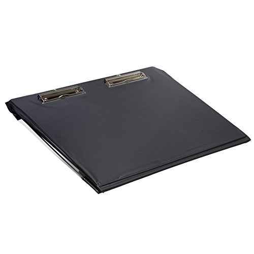 Waterproof Clipboard A3 Landscape by Paperdry, Black, Superior PVC Plastic with Cold Protection, Outdoor Covered Clip Board with Storage, A3 Waterproof Document Holder
