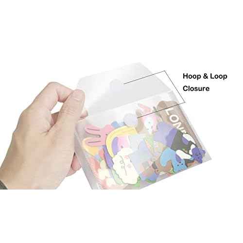3x5 Plastic Envelopes Hook Loop Closure Coupon Receipt Storage Holder 80 Pack (80 pack)
