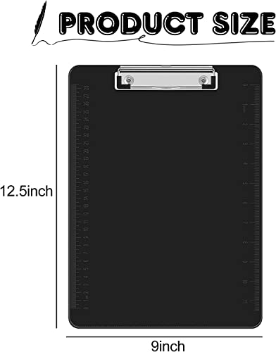 HERKKA 15 Pack Clipboards - Black Low-Profile A4 12.5 x 9 Inches (15 Pack)