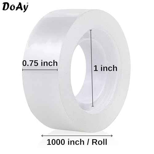 16 Rolls Easy Tear Transparent Tape Refills - Gift Wrapping Tape for Dispensers - Crystal Clear, Effortless Tear, Strong Adhesion - Invisible Tape 3/4 in x 1000 in for Office, School, Home