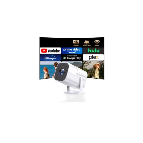 Mini Projector with WiFi 6, Bluetooth 5.3, 1080P HD, Electric Focus