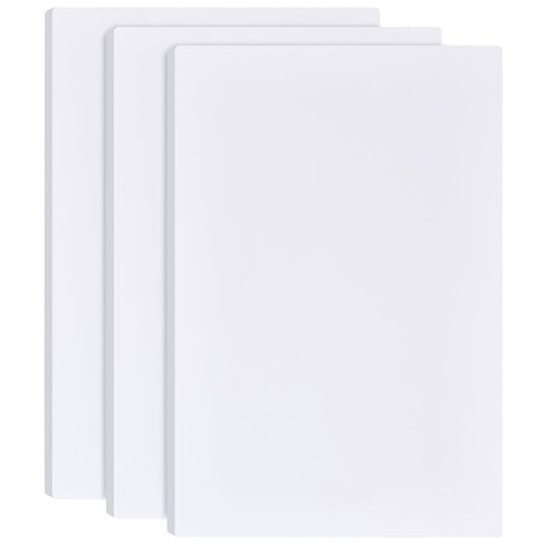BENECREAT 3Pcs 1/2 Inch White Foam Boards, 12x8 Inch Rectangle PVC Foam Sheet Poster Board for Mounting, Crafts, Art, Display, Presentation and Projects