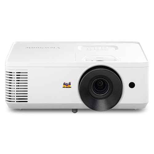 ViewSonic PA503HD 4000 Lumens High Brightness Projector with 1.1x Optical Zoom, USB, and HDMI inputs for Home and Office