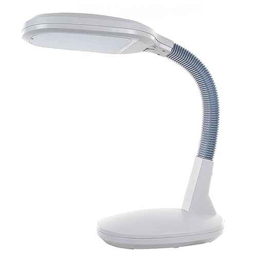LED Desk Lamp - Sunlight Lamp with Adjustable Gooseneck Arm - Home and Office Desk Lamps Great for Reading and Crafting by Lavish Home (White)