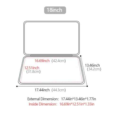 18inch Hard Gaming Laptop Sleeve, EVA Protective Antishock Case Compatible for 18 inch Alienware Area-51 Gaming Laptop, for 18 inch Alienware m18 R2/m18 Hard Case