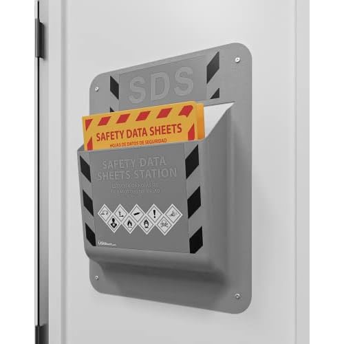 (YS), 3 Pack, SDS Binder - 2024 Requirements, Heavy Duty 1.5 Inch, 3 Ring Safety Data Sheet SDS Binder