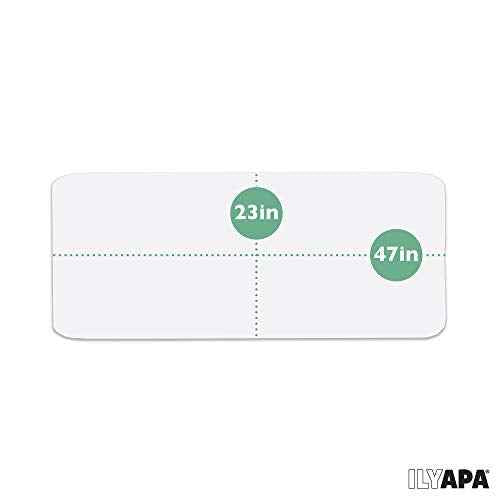 Ilyapa Office Desk Pad, Clear Textured Mat - 47x23 Inch Plastic Clear Desk Protector for Home or Office, Computer Mat Full Mouse Pad (47 x 23 Inch)