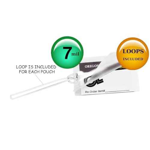 Heat Activated Luggage Tag Laminating Pouches 2-1/2 x 4-1/4 inch 7 mil (64mm x 108mm x 175 microns) with Slot Short Side Including 6-inch Attachment Loops [200 of Each] Clear Gloss
