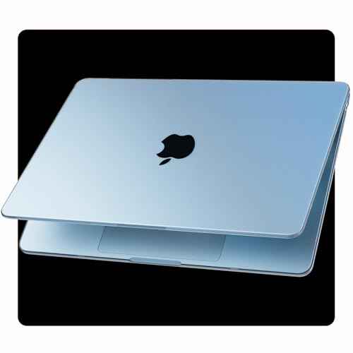 for MacBook Air 15 inch Case M4 M3 M2 2025 2024 2023 [Official SkyBlue] [100% Match Official Color] Protective Hard Shell Matte Cover for Laptop A3241 A3114 A2941 - Sky Blue Clear