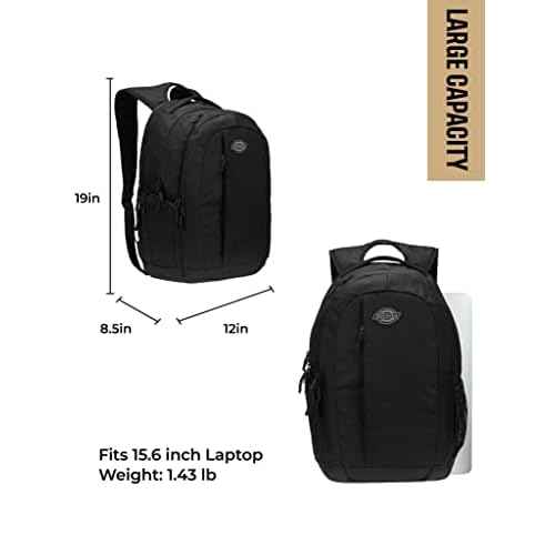 Dickies Laptop Backpack, Water Resistant College Computer Bag, Fits 15.6 Inch Notebook
