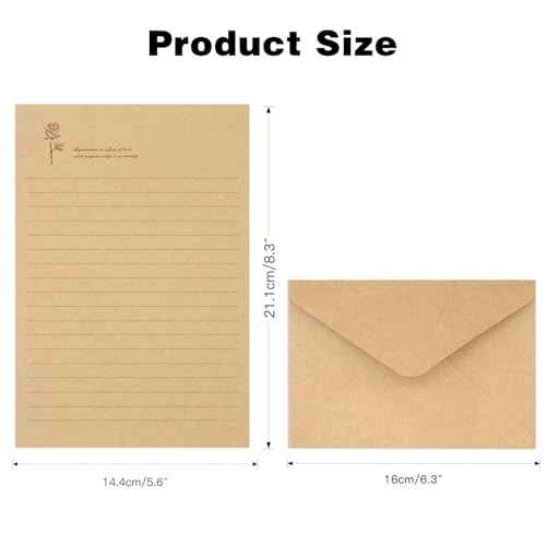 72 PCS Vintage Stationery Set,24 Stationery Writing Papers with 12 Matching Envelopes,Old Looking Stationary Kit for Writing Letters and Invitations
