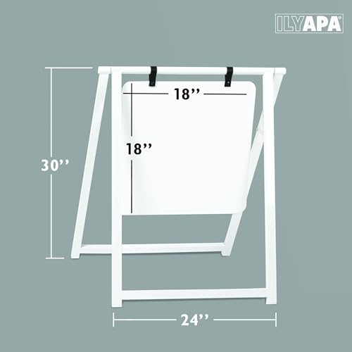 Ilyapa White Frame Metal A-Frame Signboard - 24x30 Inch Outdoor Whiteboard