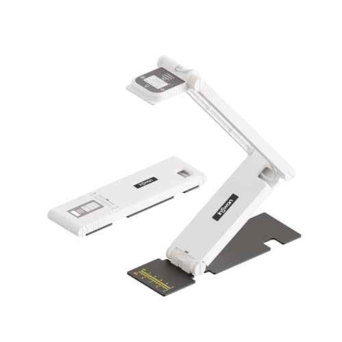 INSWAN INS-Flip 4 4K USB Portable Document Camera/Webcam/Visualiser?13MP Ultra HD, Foldable Design, Auto Focus, Mic, LED, Compatible with Mac OS, Windows, iPad, Chromebook for Distance Learning
