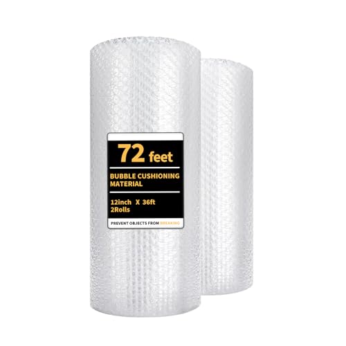Skardeco Bubble Cushioning Wrap 2 Pack 12x72 ft Packing & Shipping Wrap