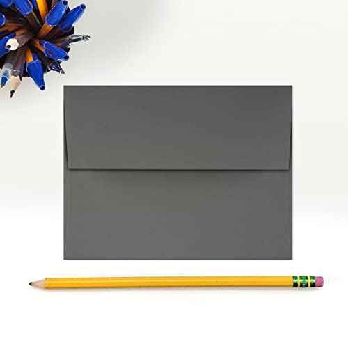 LUXPaper A2 Invitation Envelopes | Peel & Press | 4 3/8" x 5 3/4" | Smoke Gray | 80lb. Text | 250 Qty
