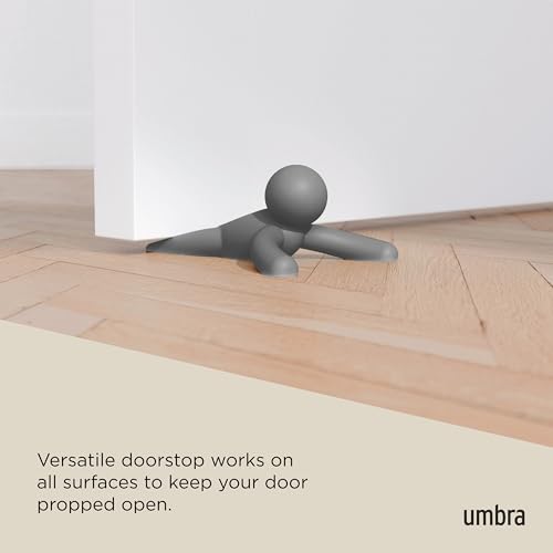 Umbra Buddy Door Stop 2-Pack - Heavy-Duty, Soft-Touch Finish, Grey