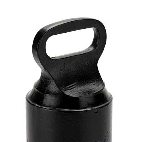 CRAFTSMAN ROAD Cast Iron Door Stop ? Decorative, Weighted Heavy Door Weight ? 4lb Antique Free Standing ? 6¡± x 3¡± Non Slip Cast Iron Door Stopper with Handle (Black)
