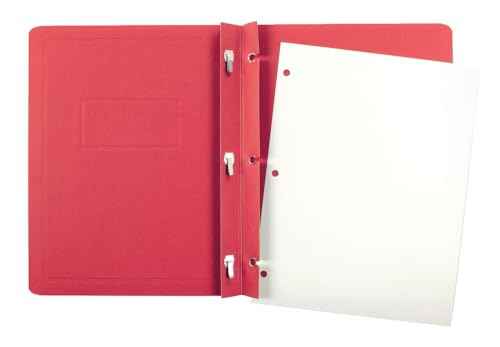 Oxford Title Panel and Border Front Report Covers, Red, Letter Size, 25 per Box, (52511) (Pack of 2)