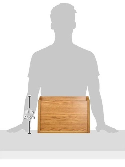 Wooden Mallet Privacy Chart Holder, HIPAA Compliant, Letter Size, Medium Oak