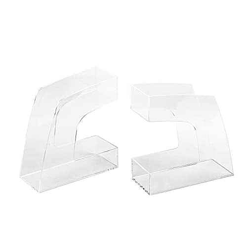Mouchoi Magazine File Holder Transparent, Stylish Hollow Out Folder Holder, Acrylic File Folder Organizer, 2 Pack