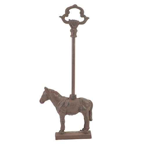 Decorative Country Western Door Porter Standing Horse Rust Brown 17.5" Tall