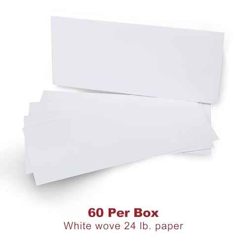 Zzrywuty #10 Letter Size Mailing Envelopes for Business, 60pcs Self Seal Windowless Security Envelopes 4-1/8 x 9-1/2 Inch White 24LB Paper