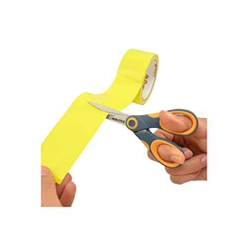 Westcott ?14881 5-Inch Non-Stick Titanium Scissors For Office and Home, Yellow/Gray
