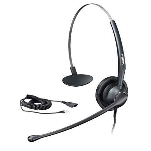 Yealink Headset YHS34 Mono - One Ear Headphones - with RJ Connection Cable