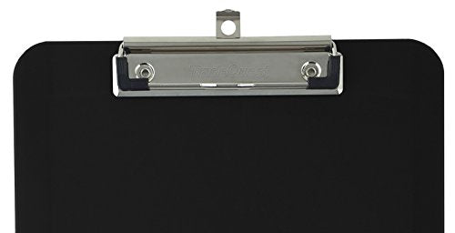 Trade Quest Black Plastic Letter Size Clipboards Pack of 6 - Low Profile, Durable Office & Classroom Boards