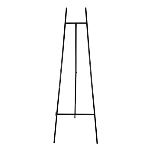 Metal Easel Stand with Chain Support for Mirror,Iron Floor Easels for Display Wedding Sign,58 Inch Adjustable Arts & Crafts Easels(Black)