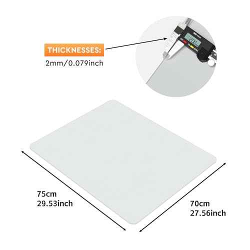 Chair mat for Hard Floors, 28" x 30", Small Chair Mat Clear Easy Glide on Hard Floors, Chair Mat Under Desk Chair, Transparent Floor Mats Wood/Tile Protection Mat for Office & Home
