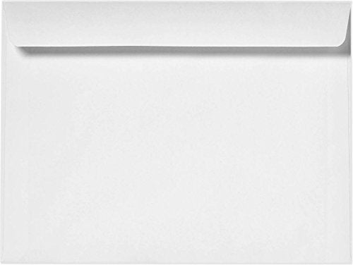 LUXPaper 9 x 12 Booklet Envelopes 50 Pack Bright White 28lb Text