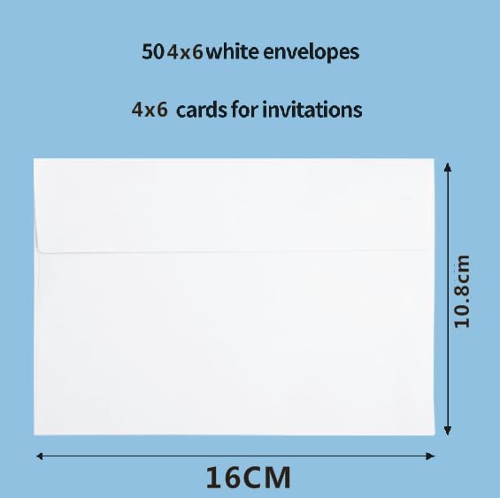 A4 White Envelopes 50 Pack Self Seal for Weddings Invitations Greeting Cards