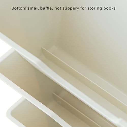 White 5-Tier Rolling Books Cart - Multi-Functional Storage Shelf