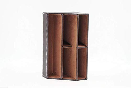 Bargain Crusader Brown PU Leather Remote Controller Holder TV Guide CD DVD Controller Organizer Desk Caddy Stationery Organizer Caddy Stationery Holder (L:9.45 x W:5.3 x H:4.3/1.6 inches, Brown)