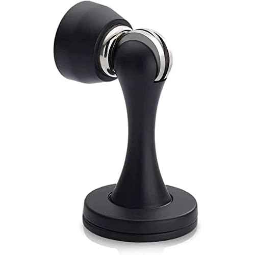 8 Pack Magnetic Door Stops, Black Door Stops, Wall Floor Mount Magnetic Doorstop Heavy Duty Magnet Door Holder Soft Catch for Bottom of Door