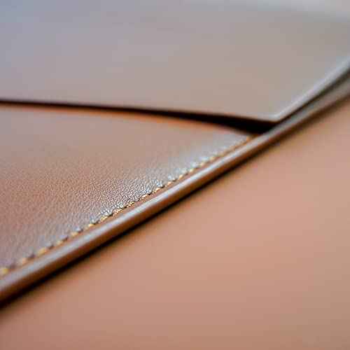 PU Leather Laptop Sleeve Compatible with New 14 inch MacBook Pro A2992 A2918 A2442,Old MacBook Pro Air 13, Surface Laptop 13.5, Thinkpad X1 Carbon 14 Color Set of 4PCS Dark Brown