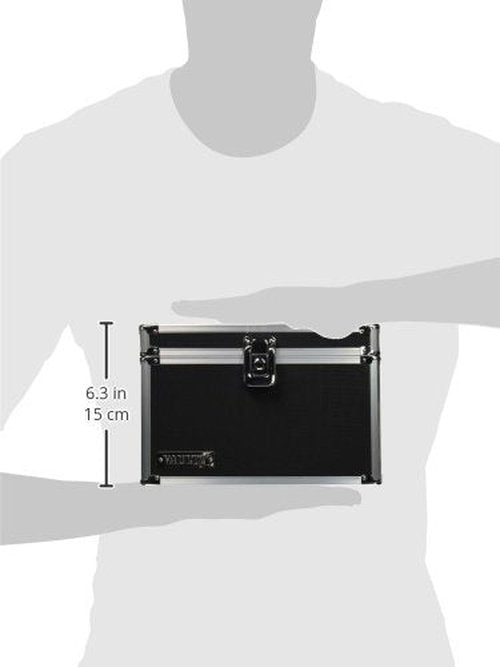 Vaultz Lockable Index Card Holder - Flash Card Organizer for Recipes, Passwords or Studying Holds 550 5x8 Notecards - Index Card Box Study Accessories, Black