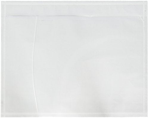 50 Pack Waterproof Shipping Envelopes - Clear Packing List Bags with Adhesive Backing